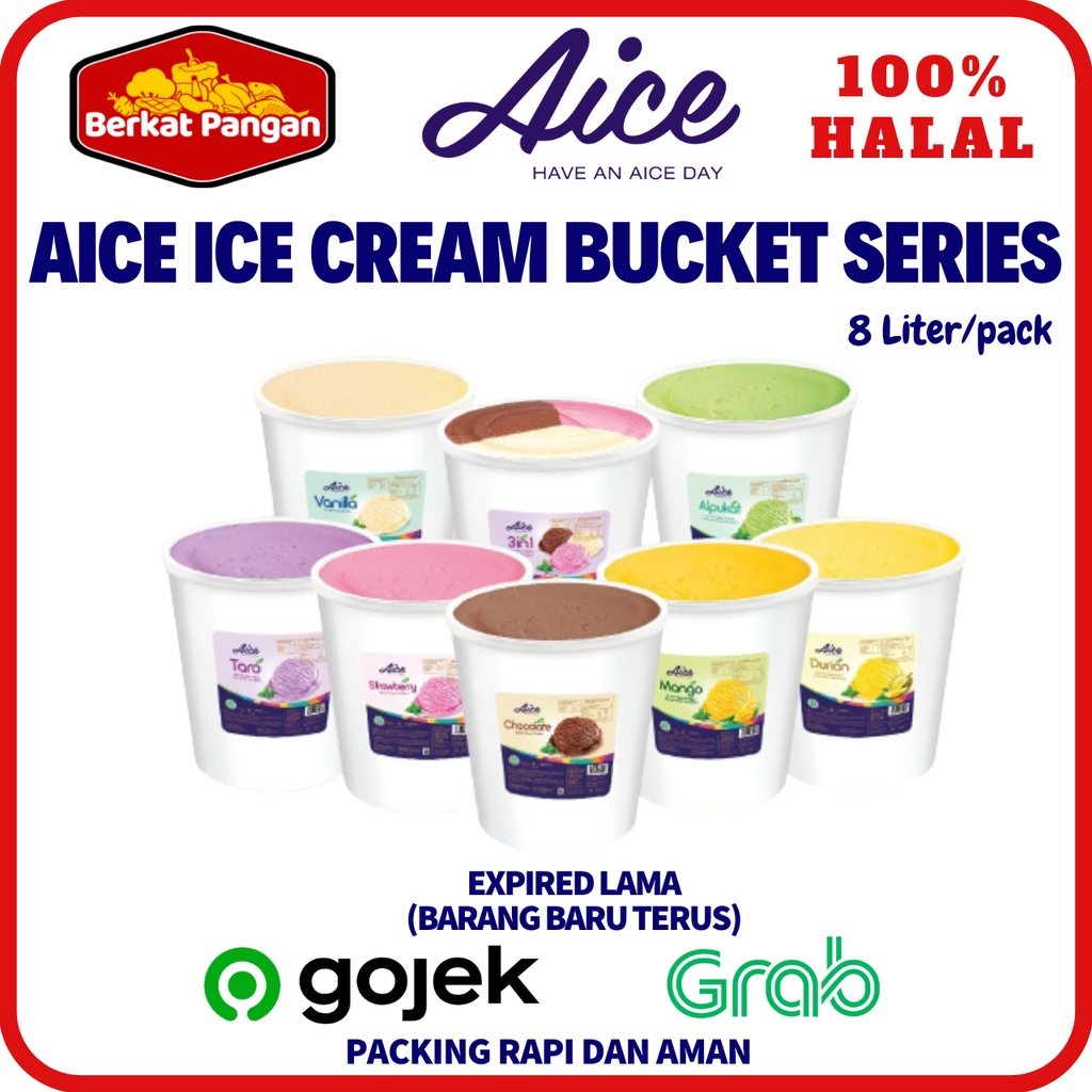 Jual AICE Ice Cream Bucket Es Krim 8 Liter Dengan Bermacam Pilihan Rasa Shopee Indonesia