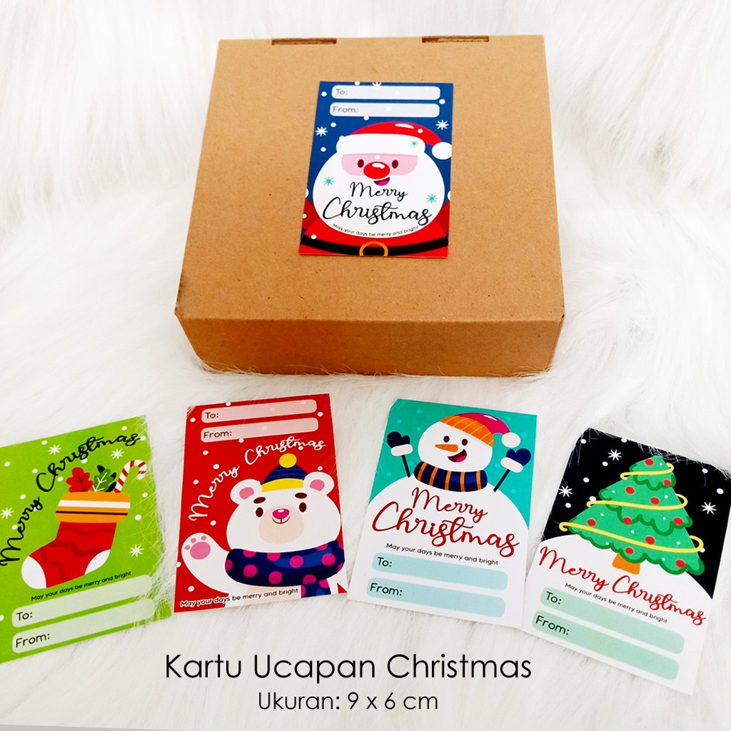 Jual Kartu Ucapan Merry Christmas / Kartu ucapan natal isi 10 lembar