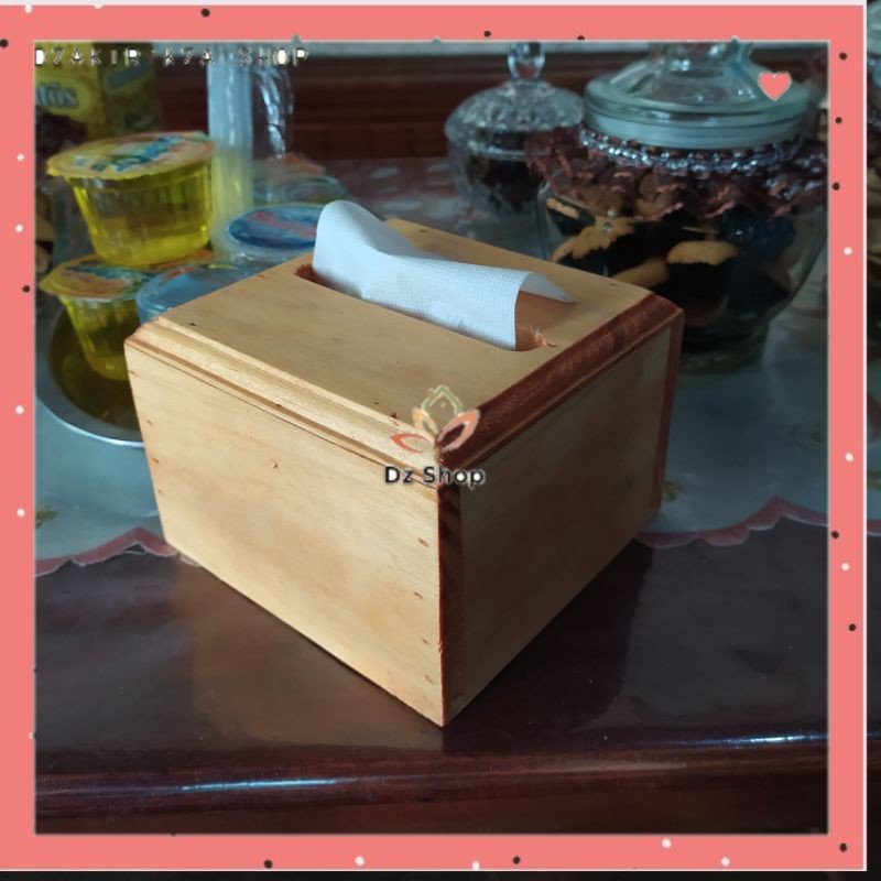 Jual Kotak Tisu Kayu Pinus Tempat Tisu Kayu Kecil Organizer Tissue Box Tisu Meja Makan Resseler 