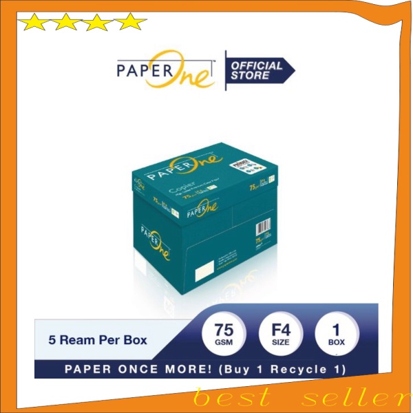 Jual Paperone Kertas F4 75gr Copier 1 Box 2500 Lembar Kertas Hvs