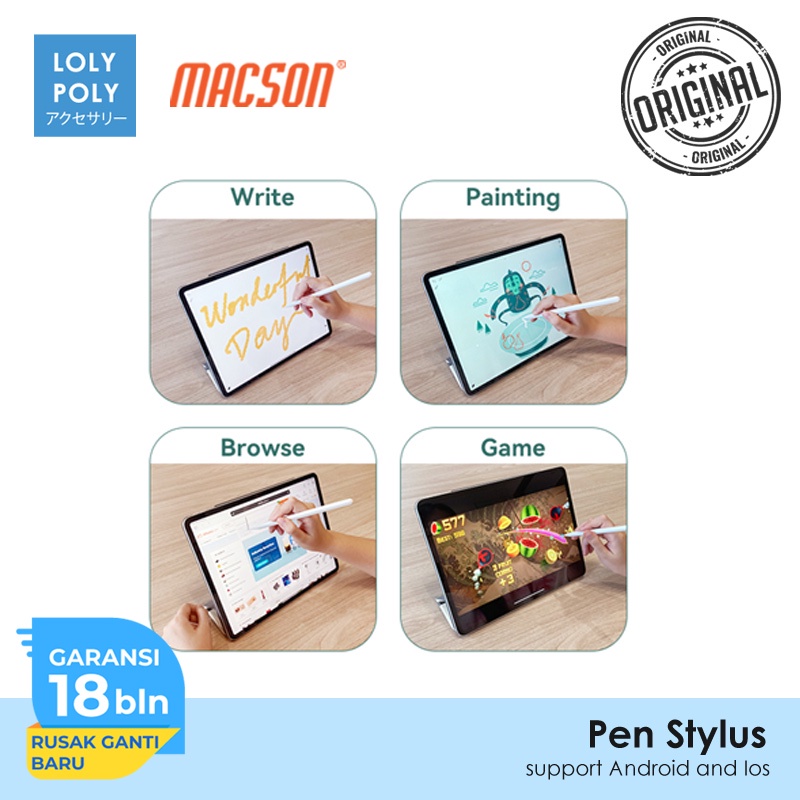 Jual Lolypoly Pen Stylus Universal Support For Android and Ios | Shopee ...