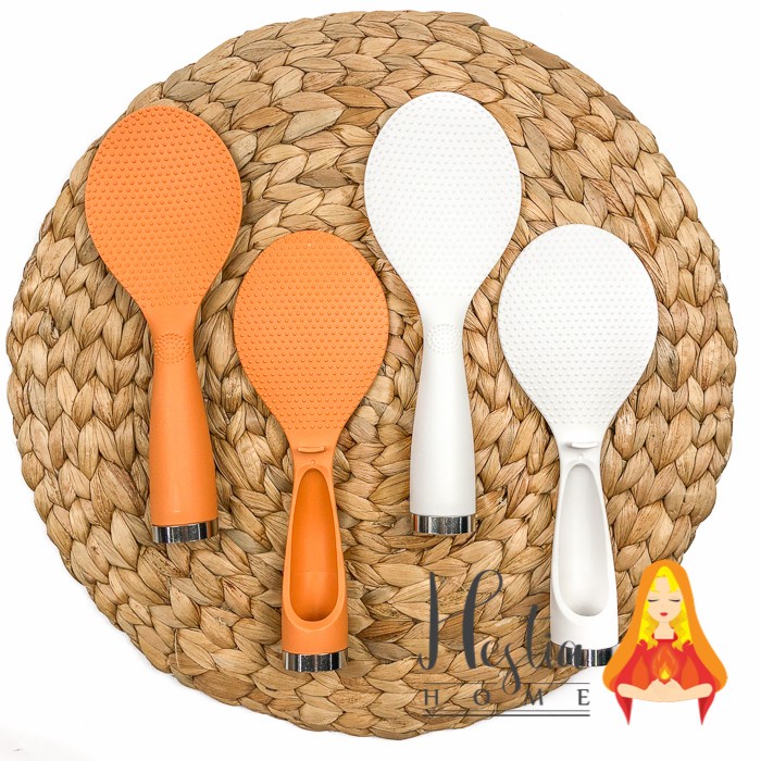 Jual Centong Sendok Nasi Rice Spoon Cincin Silver Anti Lengket Plastik ...