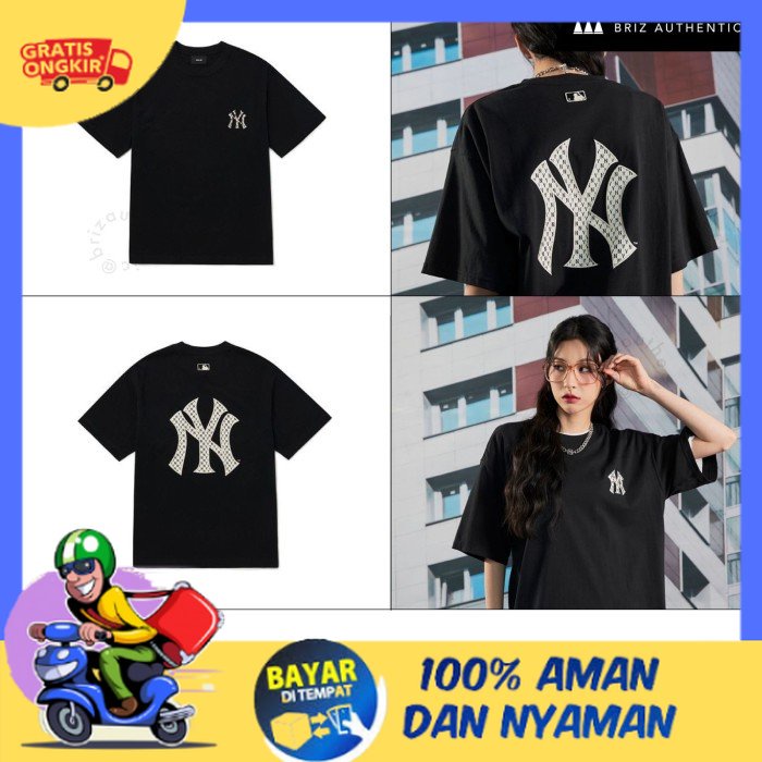 Jual MLB Korea Cube Monogram Over Fit T-Shirt - NY Yankees Original 2023