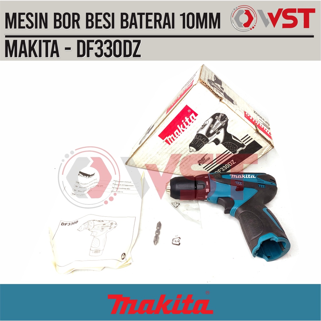 Jual Mesin Bor Baterai Makita DF330DZ / Cordless Drill DF 330 DZ ...