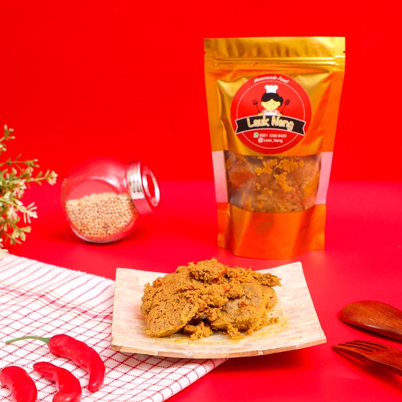 Jual Rendang Padang Pedas Daging Sapi 300 Gram Rendang Halal