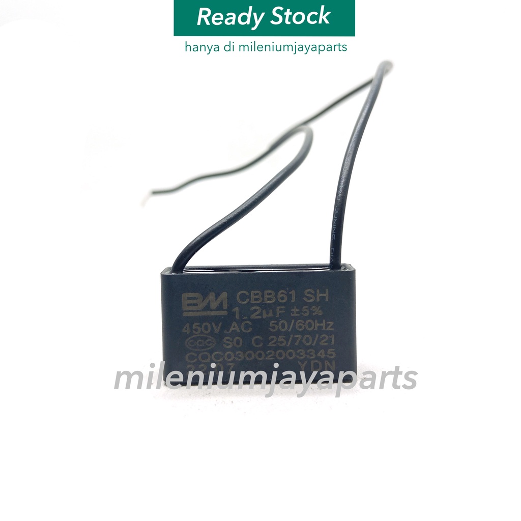 Jual Kapasitor Kipas Angin 1.2 mikro / Capasitor Fan 1,2 uf Shopee