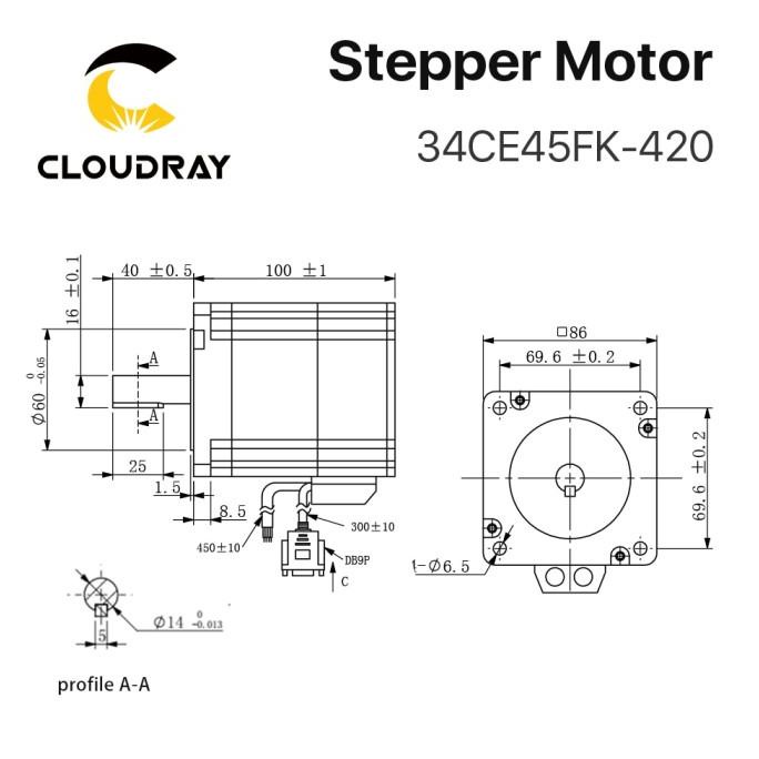 Jual Cloudray Nema 34 Closed Loop Stepper Motor Driver Kit With Enco ...