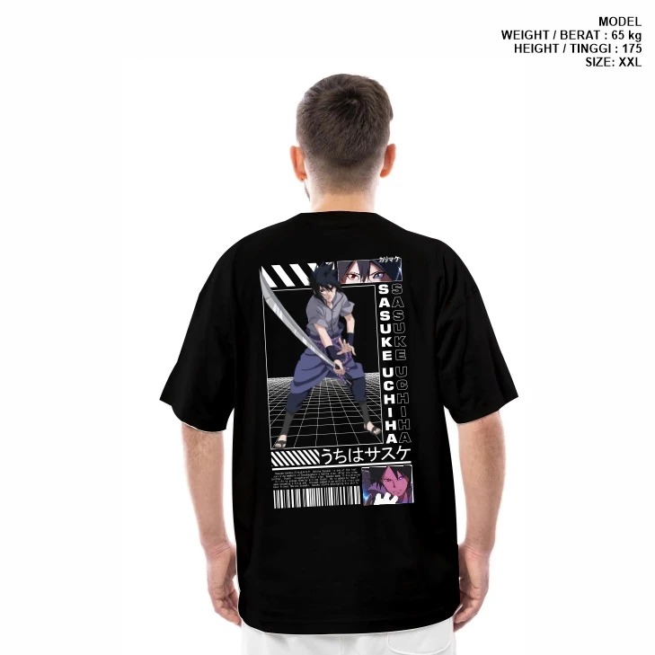 Baju Kaos T shirt Distro Unisex Gambar Naruto X Sasuke Uchiha Itachi Uchiha Clan