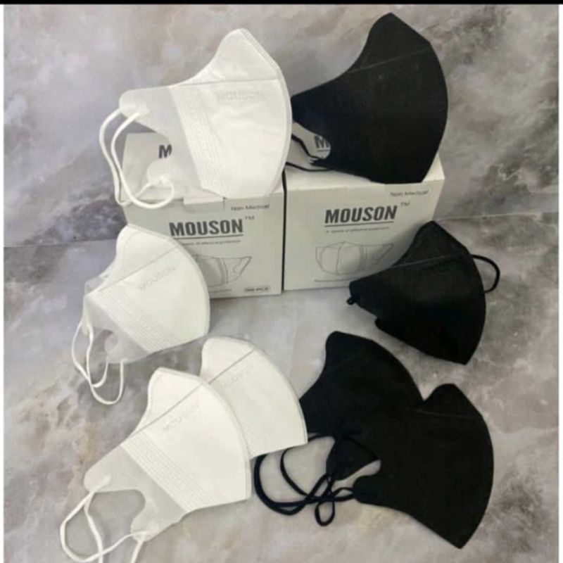 Jual MASKER DUCKBILL MOUSON 4PLY HITAM/PUTIH ISI 50 PCS/BOX | Shopee ...