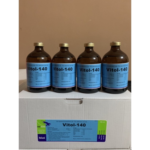 Jual Vitol-140 • Vitamin AD3E Inj 100ml Interchemie Holland | Shopee ...