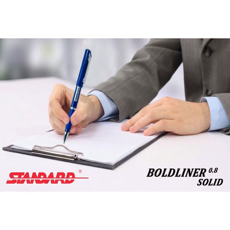 Standard - Pulpen Boldliner Solid 0.8 ( Alat Tulis / Pen / Ballpoint / Pena ) (6)