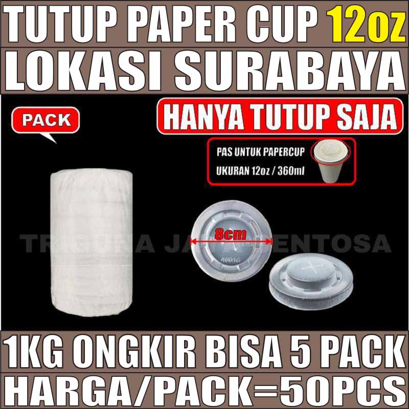 Jual Tutup paper cup 12oz Pack 50pcs hny lid gelas kertas kopi 12oz ...