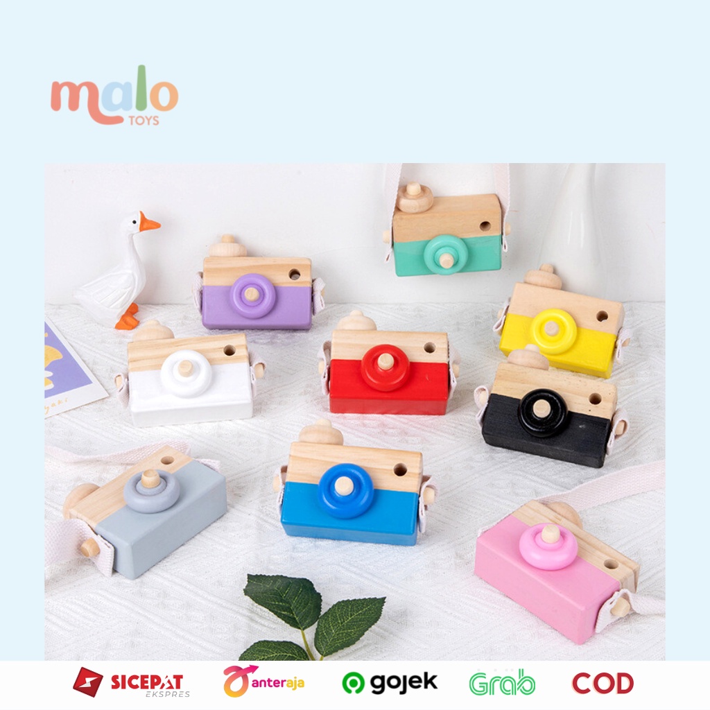 Jual MALOTOYS Wooden Camera Toys Mainan Kamera Kayu Kamera Anak