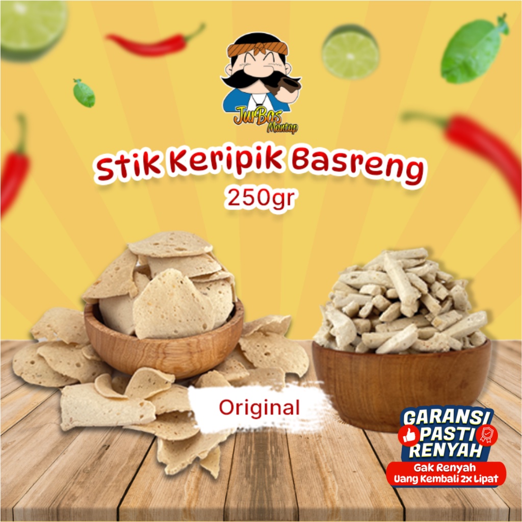 Jual Basreng Stik Keripik 250 gram Rasa Original | Shopee Indonesia