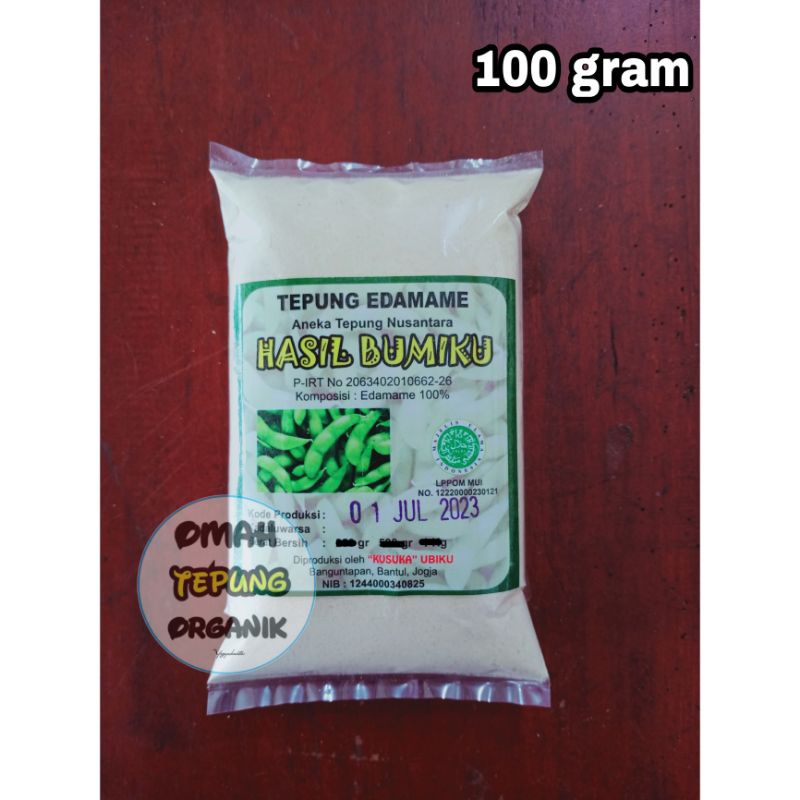 Jual Tepung edamame kemasan 100 gram/Tepung Kacang Edamame Organik