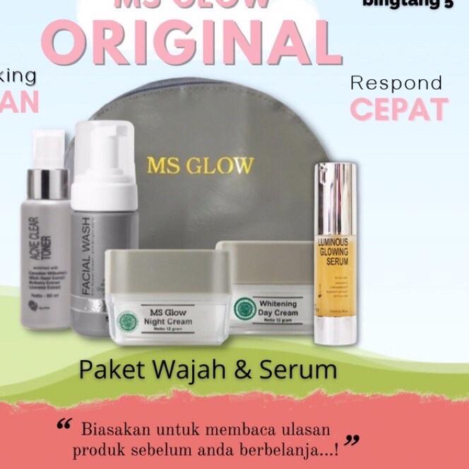 Jual MS GLOW ORIGINAL BARE - PAKET WAJAH MS GLOW - Paket ms glow acne ...