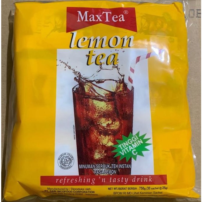 Jual TERMURAH Lemon Tea Max Tea 25gr isi 30 Sachets /KOPI RUBE/KOPI