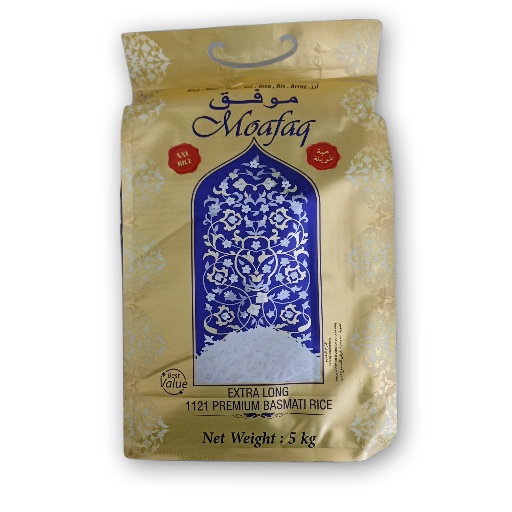 Jual Beras Basmati India MOAFAQ 5kg MOAFAQ 5 Kg extra long premium ...