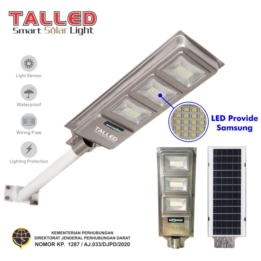 Jual LAMPU JALAN 150W SOLAR CELL TENAGA SURYA TALLED PJU ALL IN ONE ...
