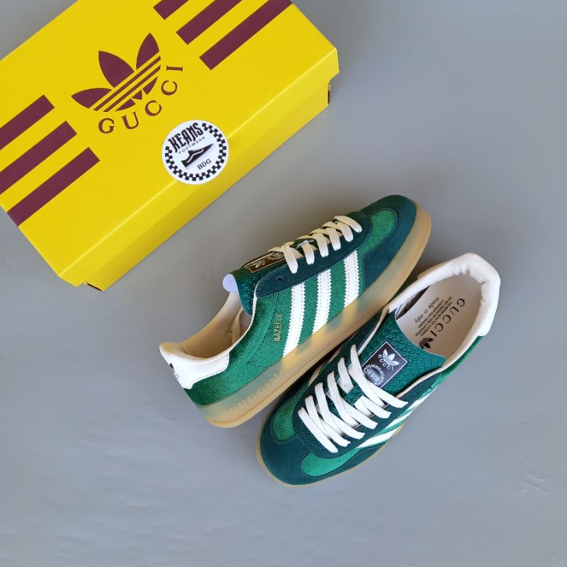 Adidas X Gucci Gazelle Indoor Green White Gum