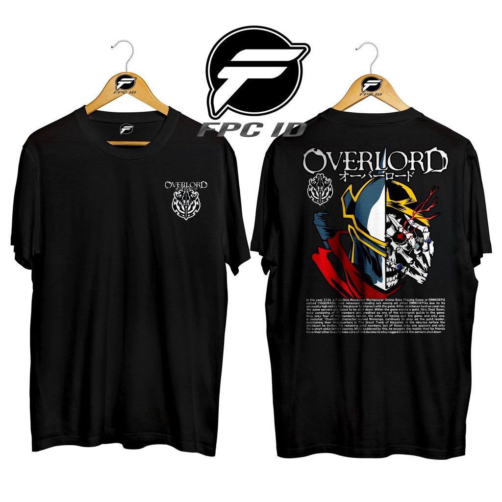 Jual Kaos Anime Overlord Cotton Combed 30s Baju Distro Pria Tshirt Wanita Jumbo Pilihan Favorit 7105