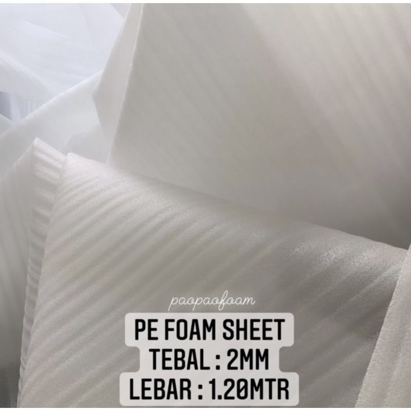 Jual Busa PE FOAM SHEET 2mm Lebar 120cm / Packing Kemasan Meteran ...