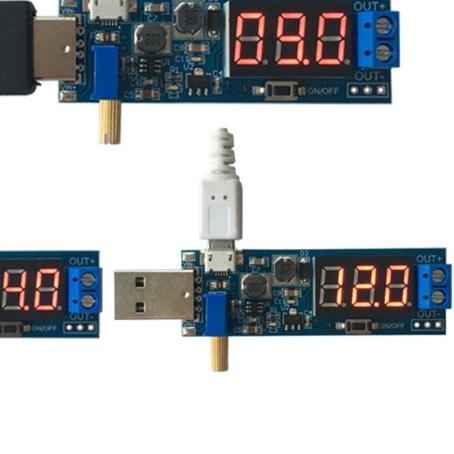 Jual Modul USB Adjustable Step up down Input DC 3.5-12V Output DC 1.2 ...