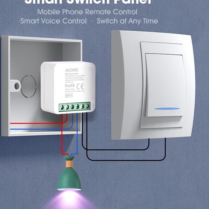 Jual Ready Stock.. DIY Smart Switch (MINI) WiFi & Bluetooth App Remote Control Timer