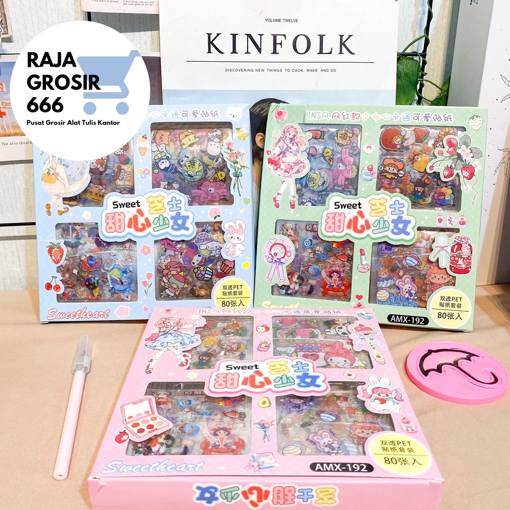 Jual sticker senmu isi 80 lembar lucu imut kekinian paket set stiker ...