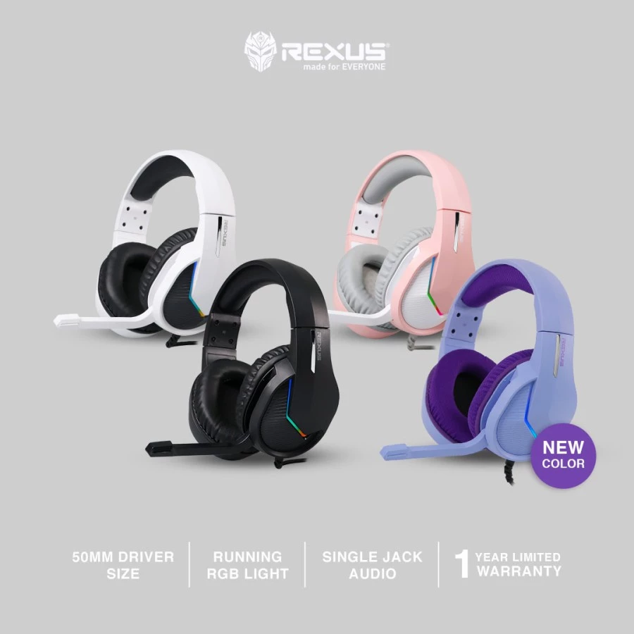 Rexus Headset Gaming Vonix F80 Free Splitter
