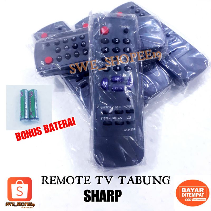 Jual REMOTE TV TABUNG SHARP / REMOTE TV TABUNG MULTI SHARP ABU G1578SA