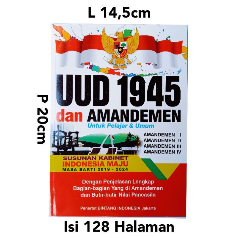 Jual Buku UUD 1945 Dan Amandemen Lengkap Terbaru Ukuran Besar A5