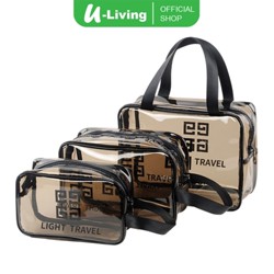 U-Living Washbag Tansparan Washbag Travel Tas Kosmetik Besar Travel Tas Make Up Tas Travel AO005