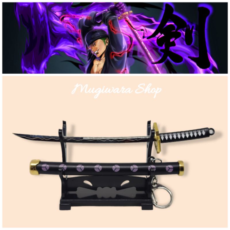 Jual COD Keychain Pedang Shusui Zoro Anime One Piece Gantungan Kunci