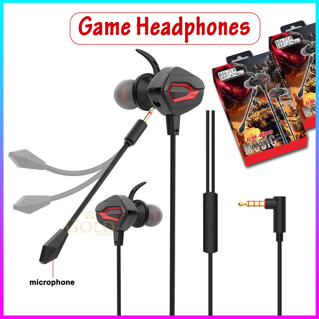 Headset Gaming Bass Noise Cancelling dengan Mic Earphone Hifi Handsfree  Earphone gaming