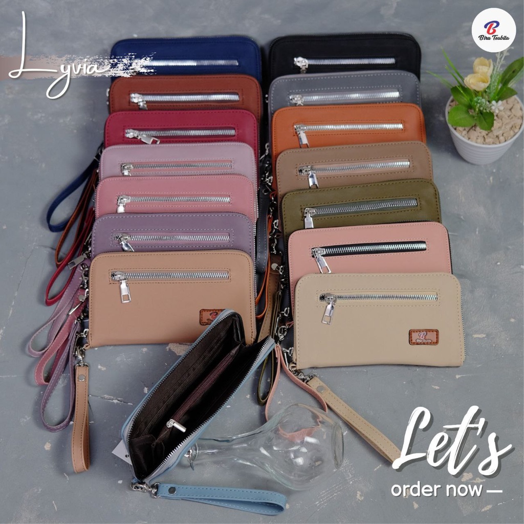 Jual Dompet wanita simple elegan/ Lyvia wallet by Biru Tsabita | Shopee ...