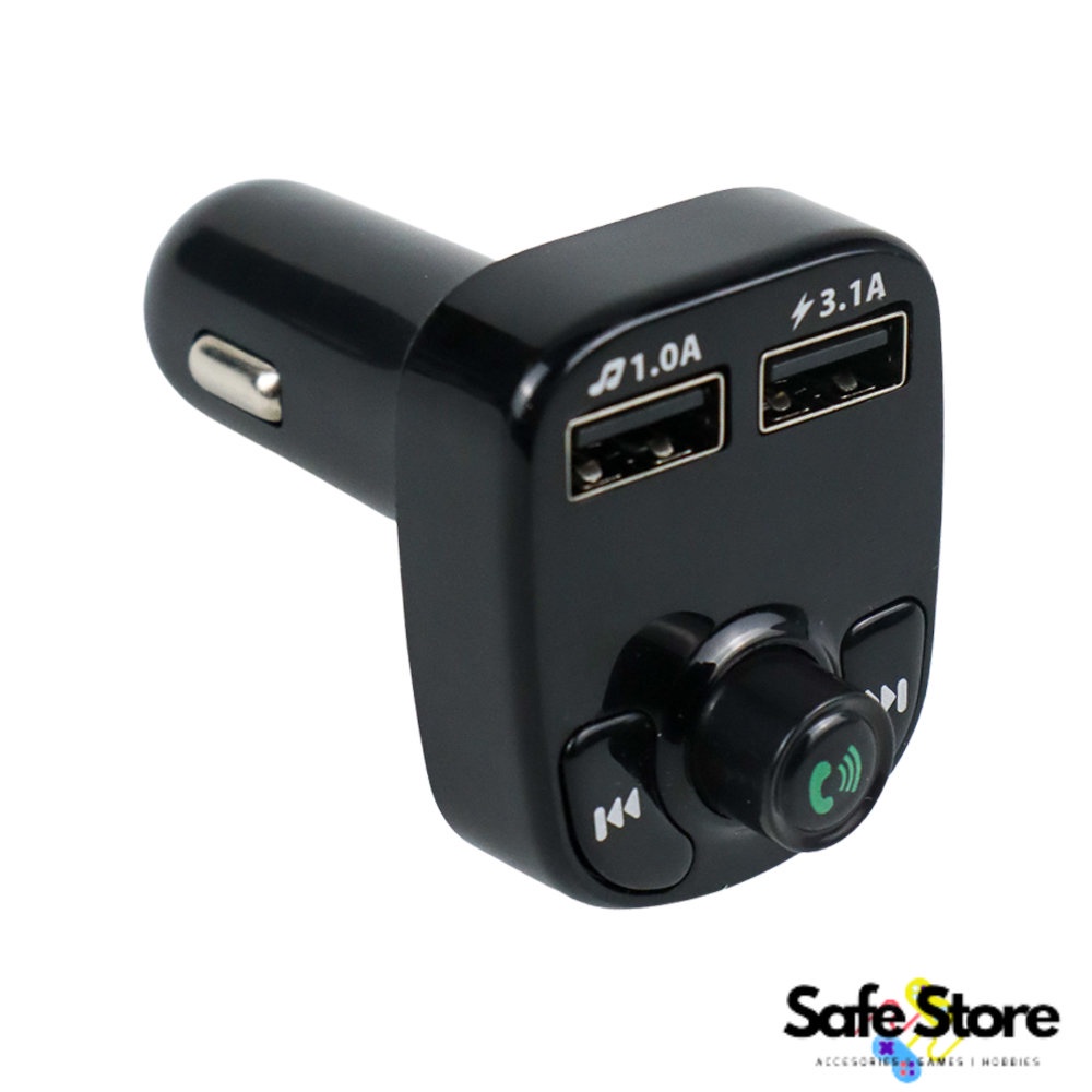 Jual SAFE Bluetooth Audio Receiver FM Transmitter Handsfree with
