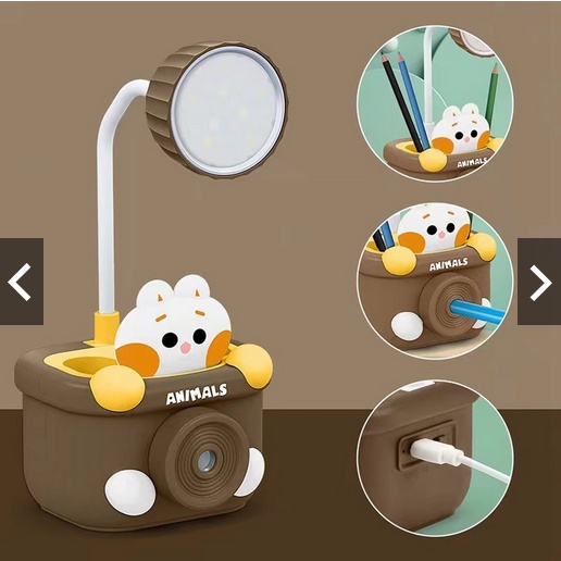 Jual Lampu LED Belajar Anak Rautan Karakter warna coklat | Shopee Indonesia