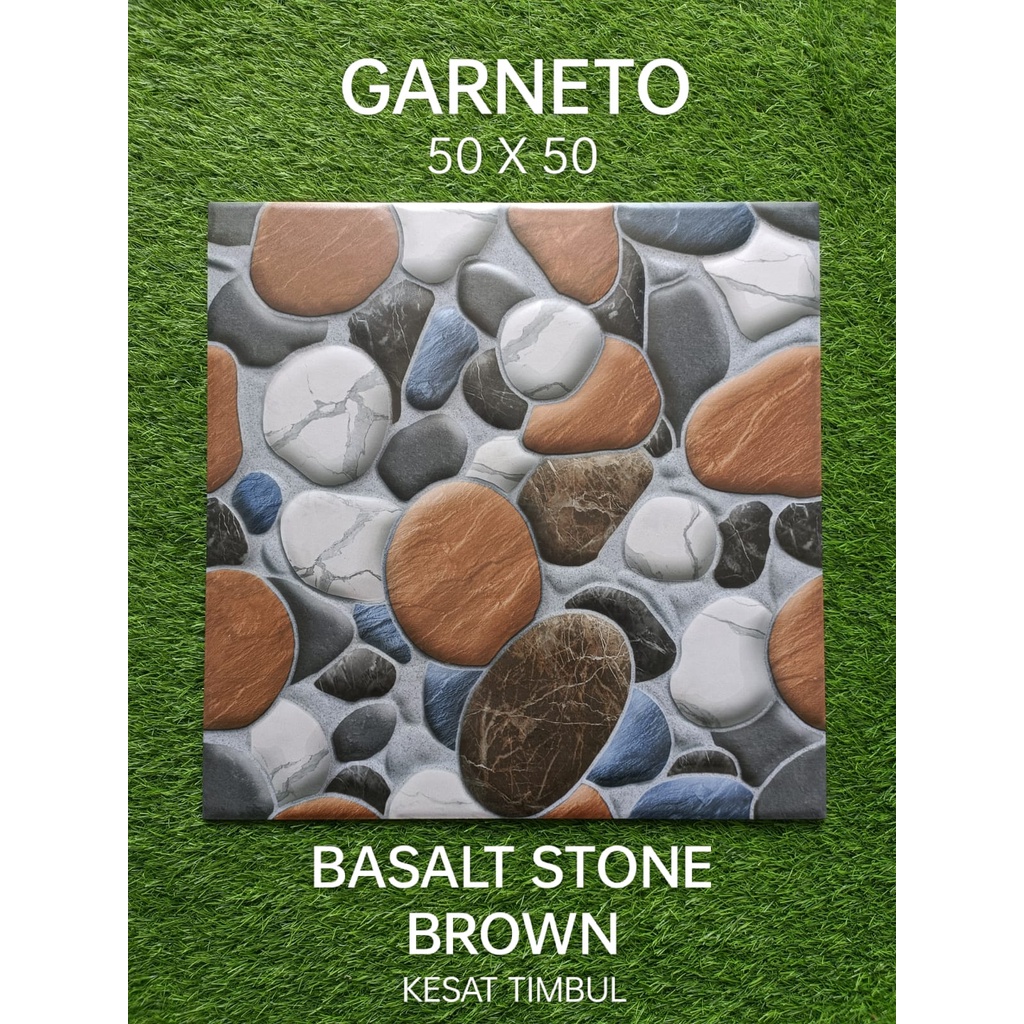 Jual Keramik Lantai X Basalt Stone Brown Kesat Kw Pekanbaru Riau Motif Batu Alam Shopee