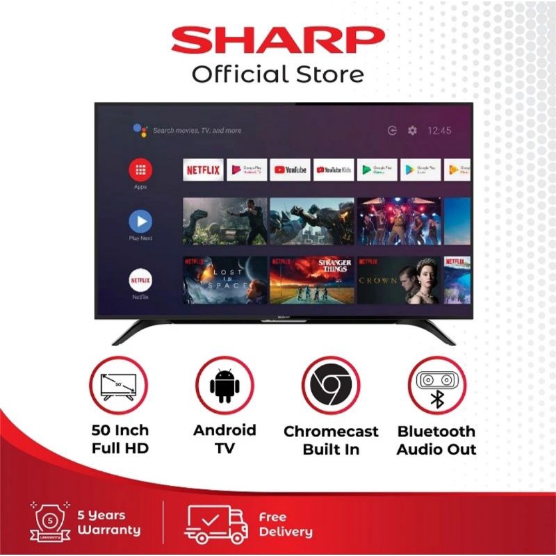 Jual SHARP LED Android TV 50 Inch FHD - 2T-C50BG1I | Shopee Indonesia
