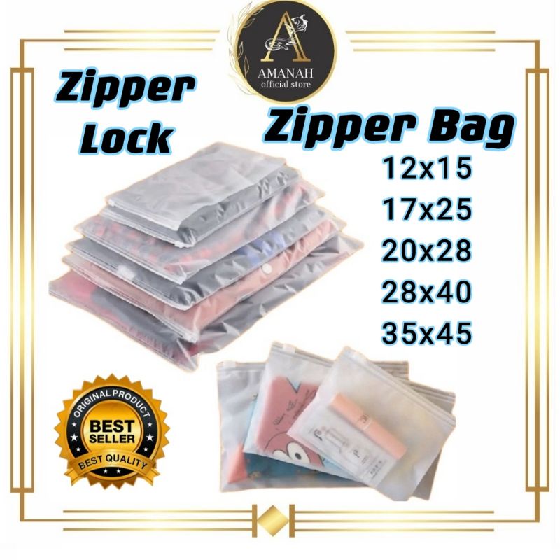 Jual Zipper Lock / Zipper Bag / Zipper Storage Bag / Travel Pouch Serbaguna / Zipper Pouch