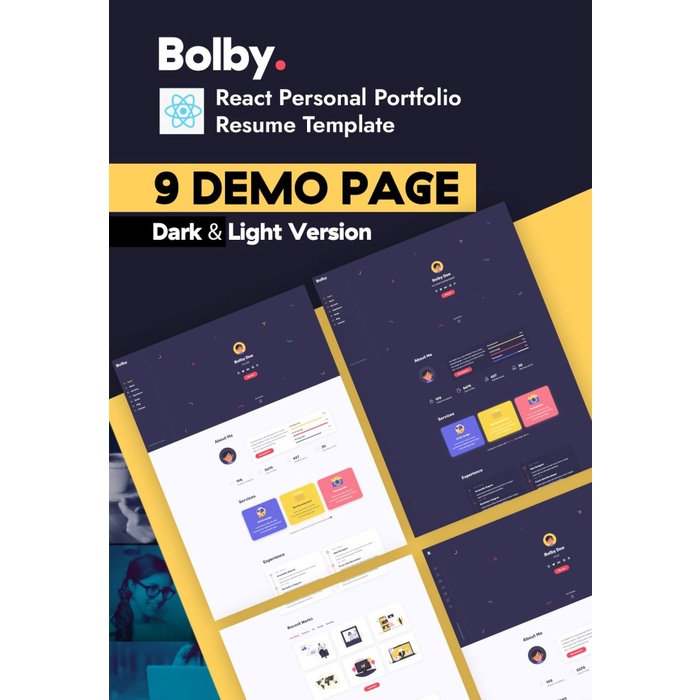 Jual Bolby v1.0 - Personal Portfolio Resume Template (React) | Shopee ...