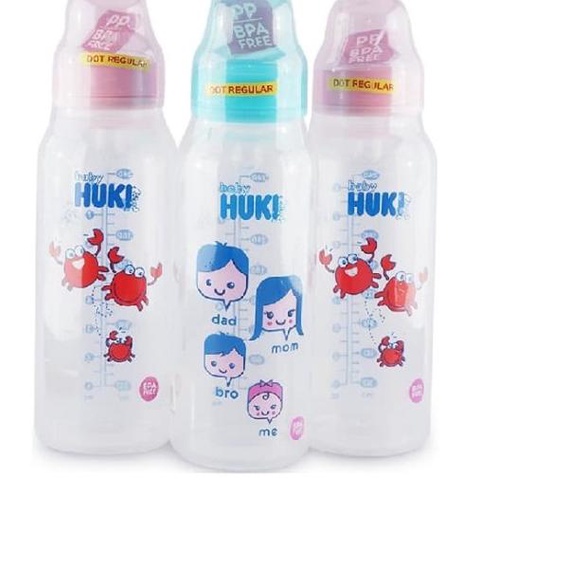 Jual HUKI Baby Botol Susu Slim Neck Orthodontic 240 ml | Shopee Indonesia