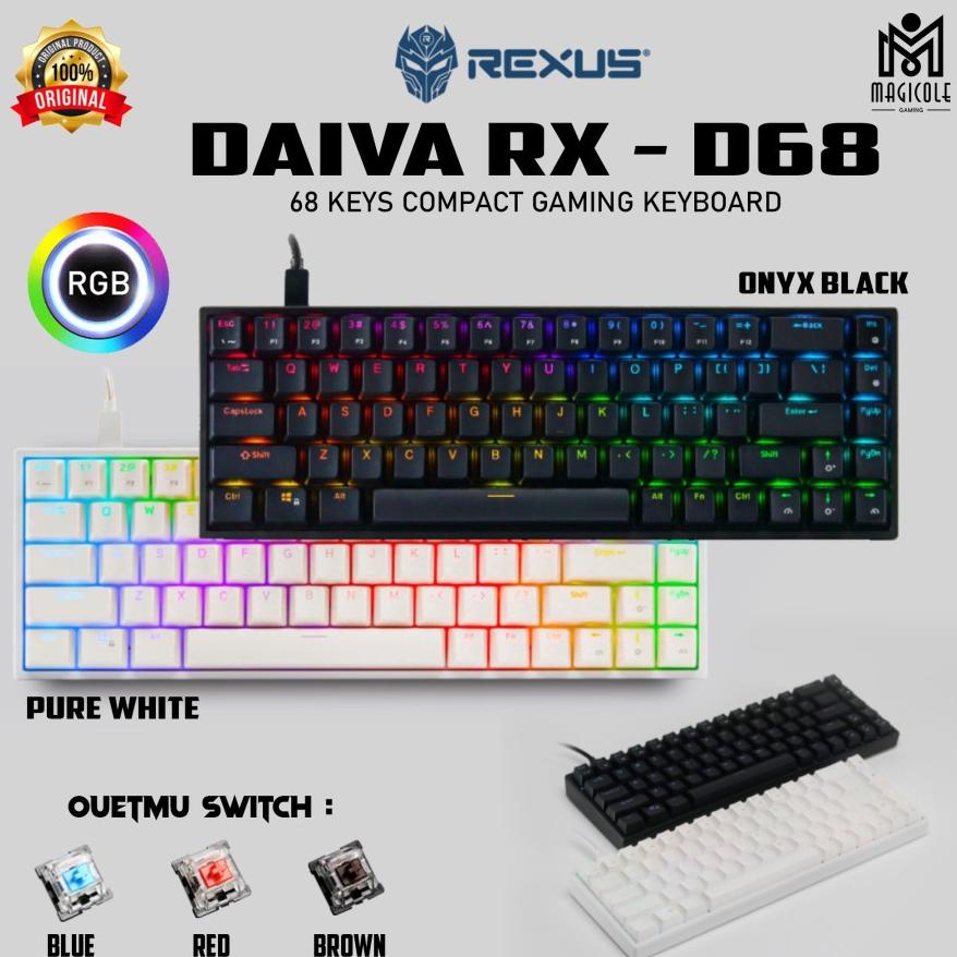 Jual Rexus Keyboard Gaming Mechanical Daiva RX-D68 / D68 | Shopee Indonesia