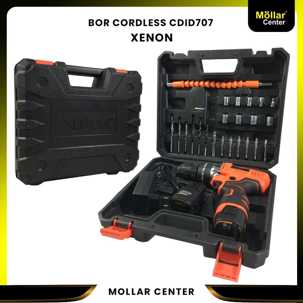 Jual Xenon Cdid Cordless Bor Beton V Set Baterai Impact Drill