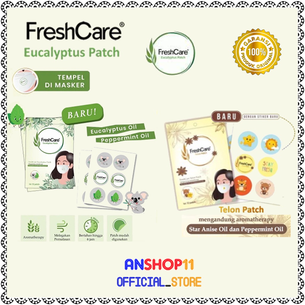 Jual Freshcare Eucalyptus Patch Fresh Care 1 Sachet Isi 12 Patch ...