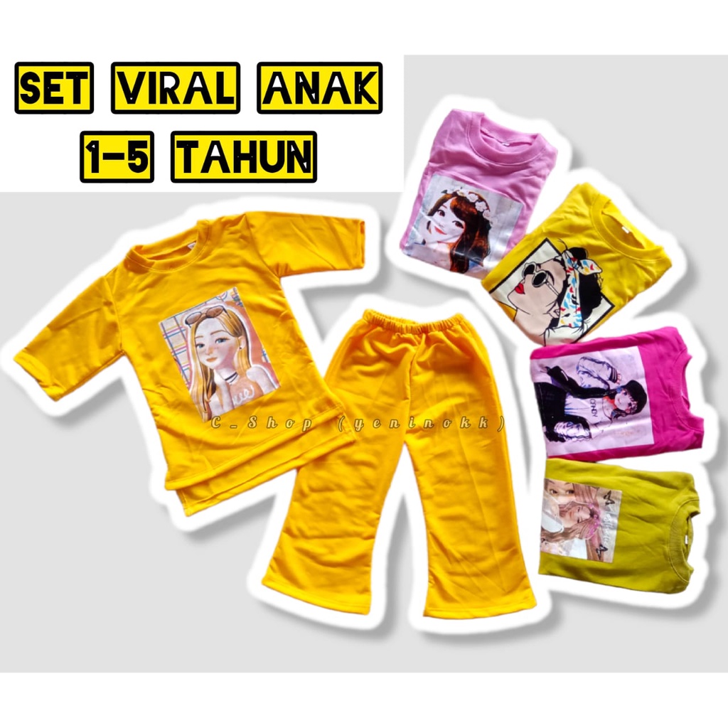 Jual one set viral anak 1-5 tahun | Shopee Indonesia