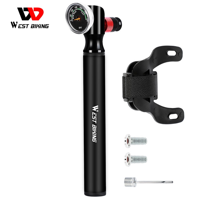Jual PREORDER WEST BIKING Bike Fork Pump High Pressure Pump With Gauge