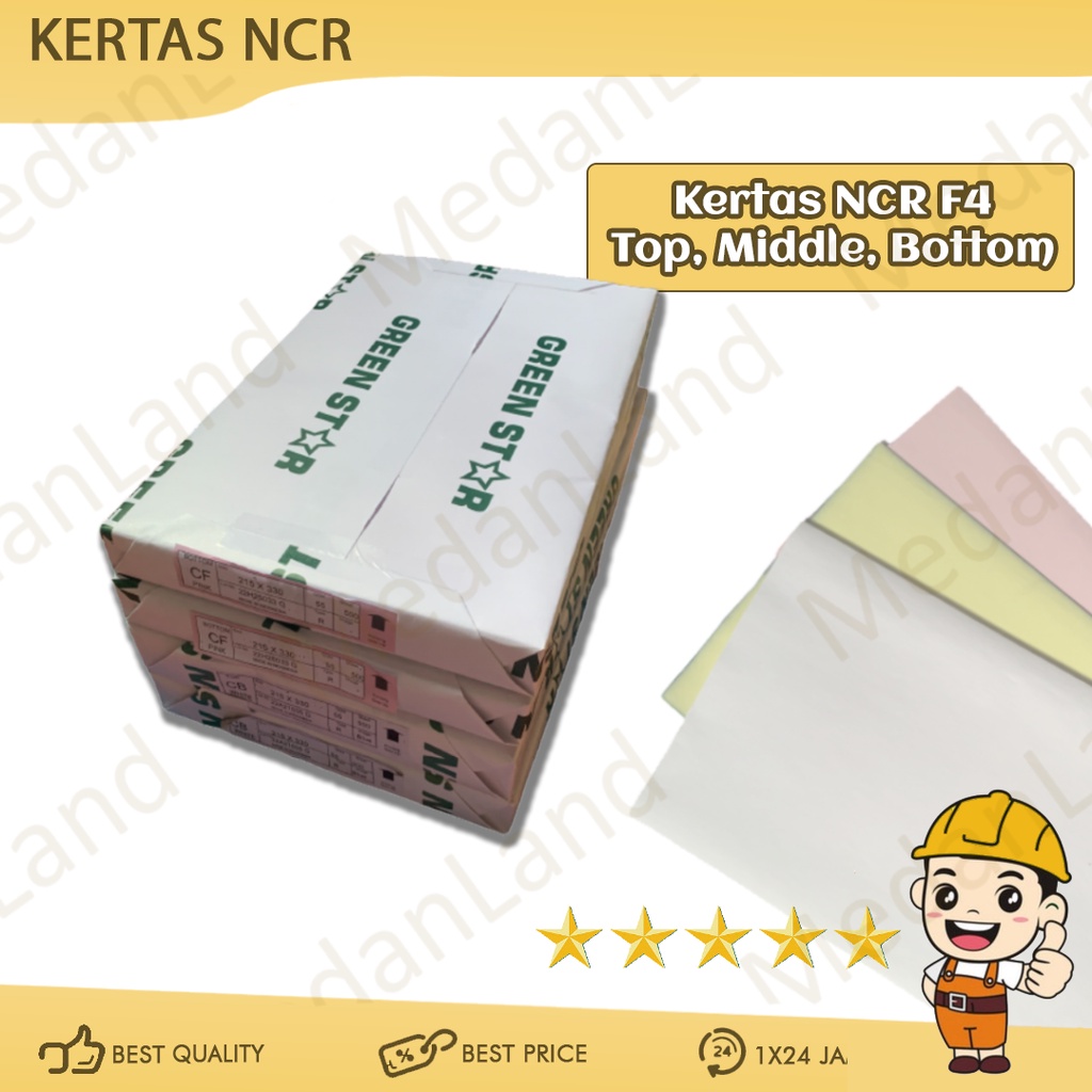 Jual Kertas Ncr Carbonless Top Middle Bottom Putih Pink Kuning Nota Bon