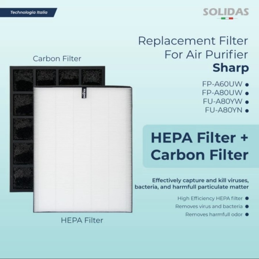 Jual Sharp Replacement / Sparepart pengganti Filter HEPA & Carbon ...